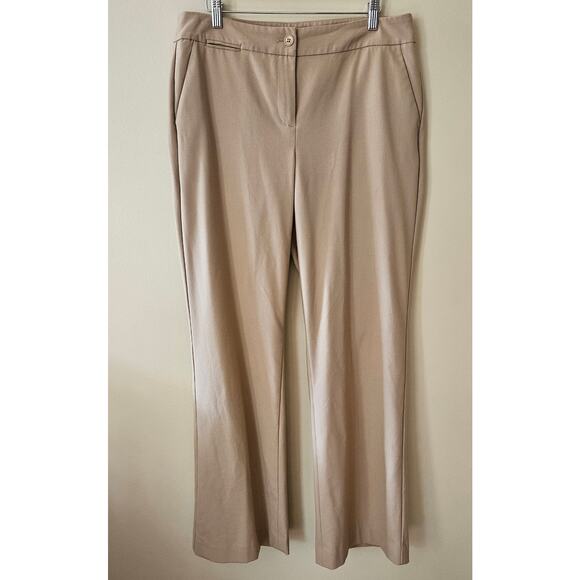 Talbots Women's Tan Curvy Fit Dress Pants, Size 10 High Rise Trousers Boot Cut - Picture 1 of 7